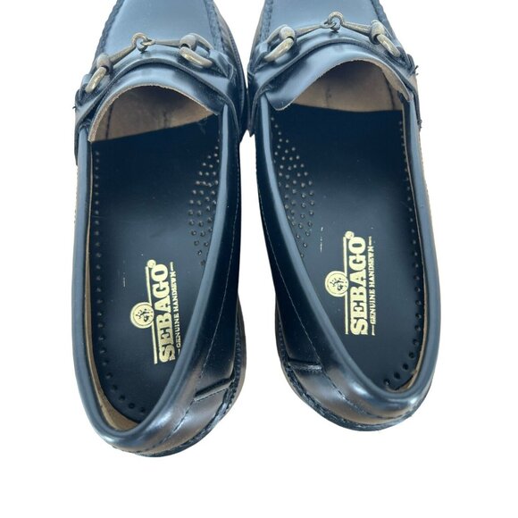 Sebago Men\'s CLASSIC JOE  Citysides Black Leather Loafer -Size 7 W main image 5